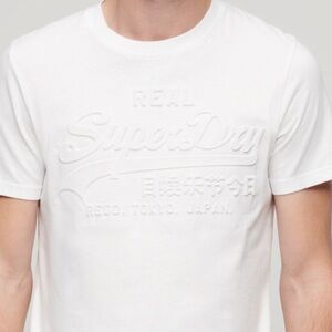 SuperDry  white tshirt embroidered front